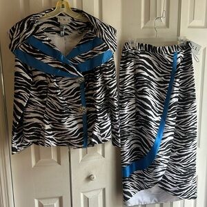 Zebra Striped 2pcs Set 💕.    Size 14   NWT
